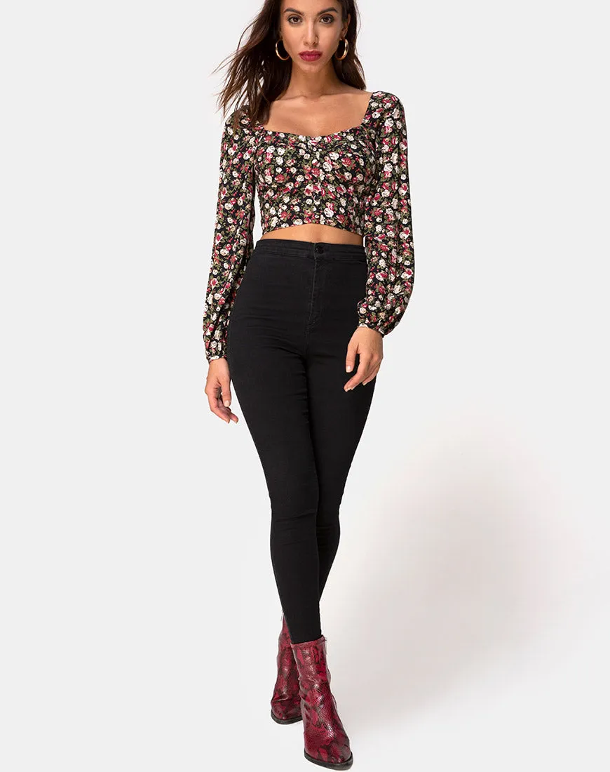 Alor Crop Top in Courtney Floral