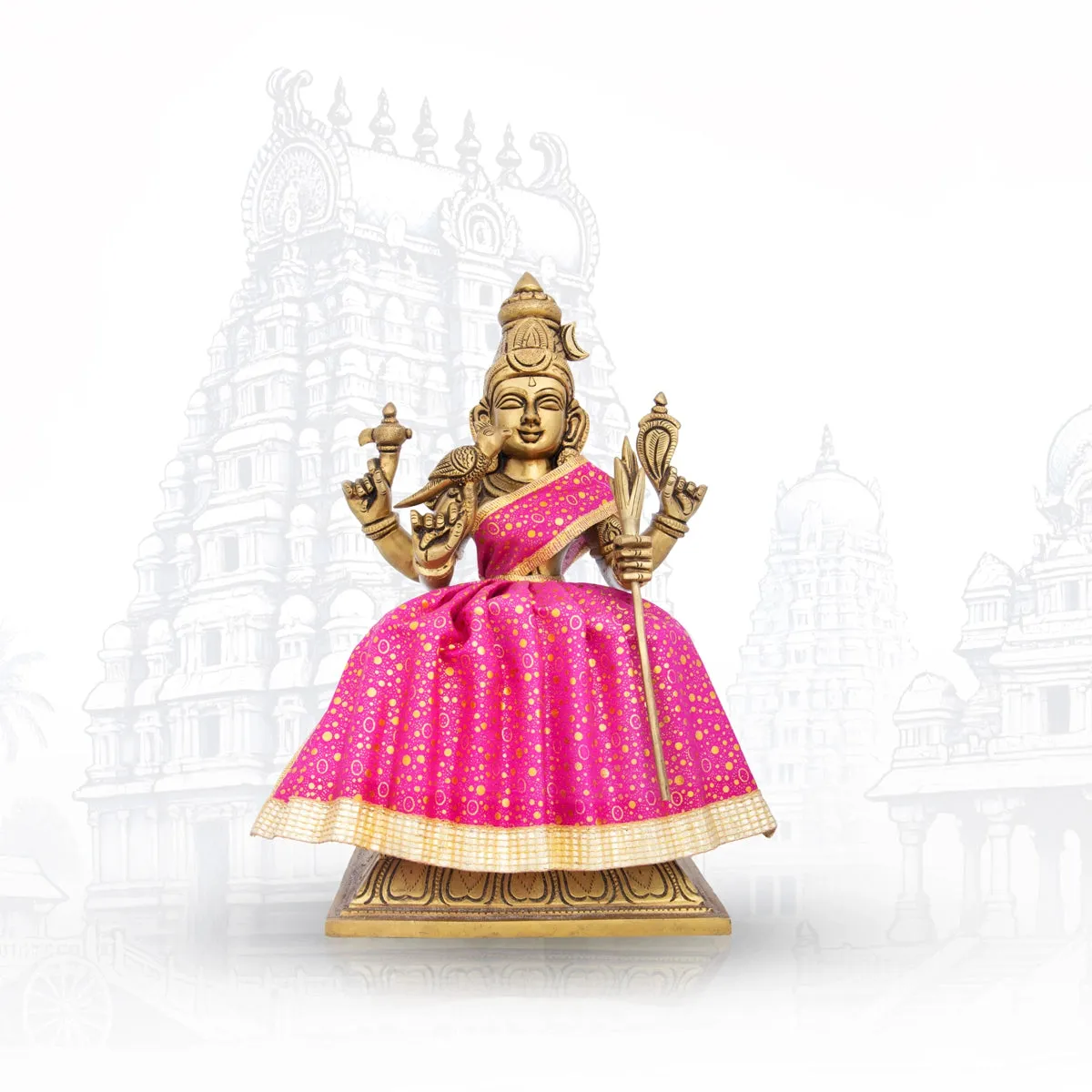 Amman Pavadai - 7 x 14 Inches | Mata Dress/ Devi Vastra/ Golden Border Mata Poshak for Deity/ Assorted Colour