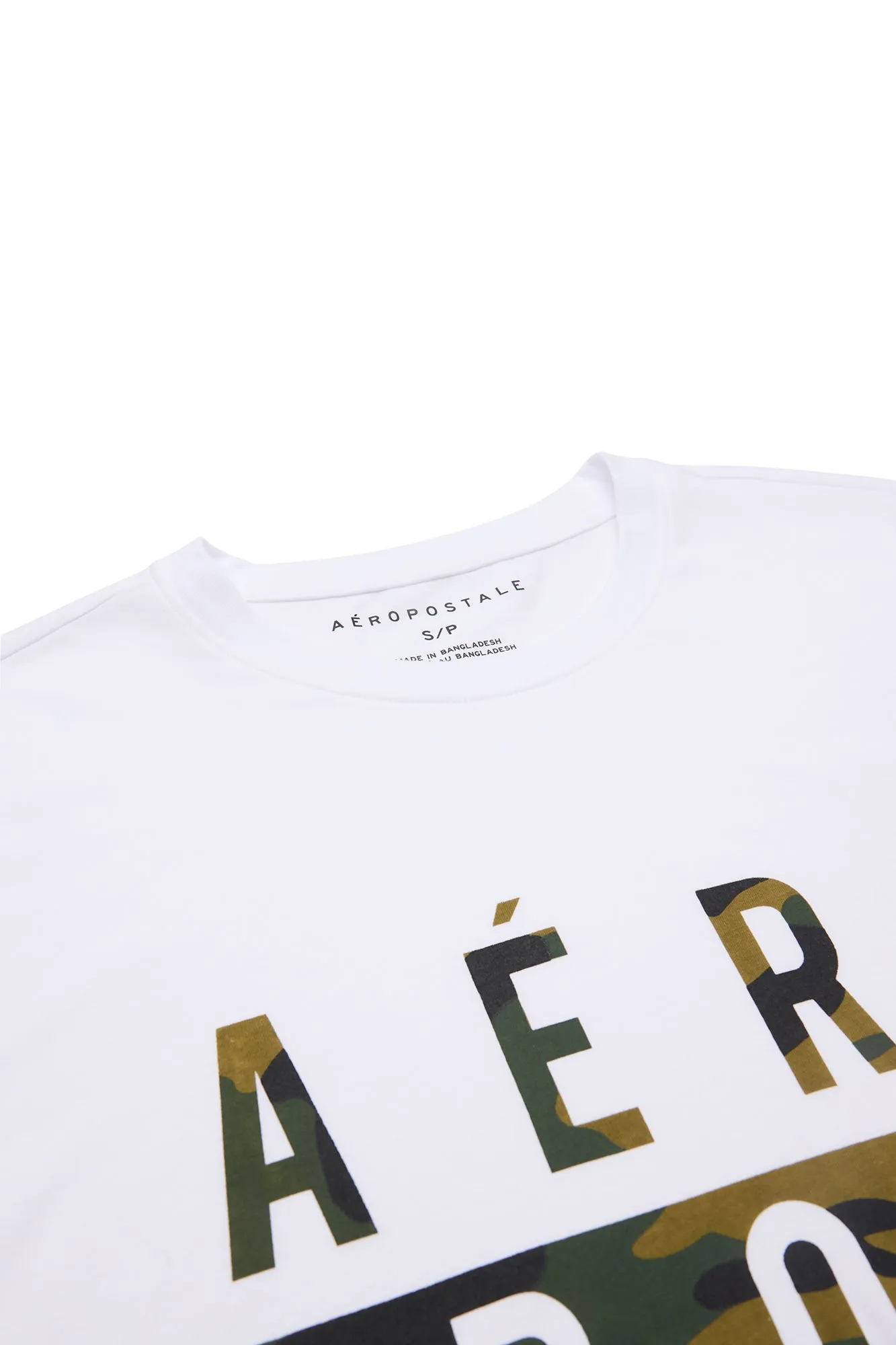 Aéropostale Camouflage Text Graphic Tee
