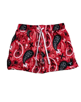 Bandana Mesh Training Short (5" Inseam) - Red