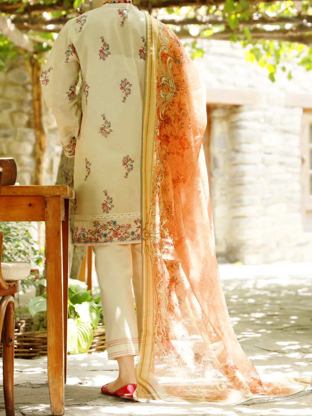 Beige Lawn 3 Piece Stitched - ALP-3PS-1380