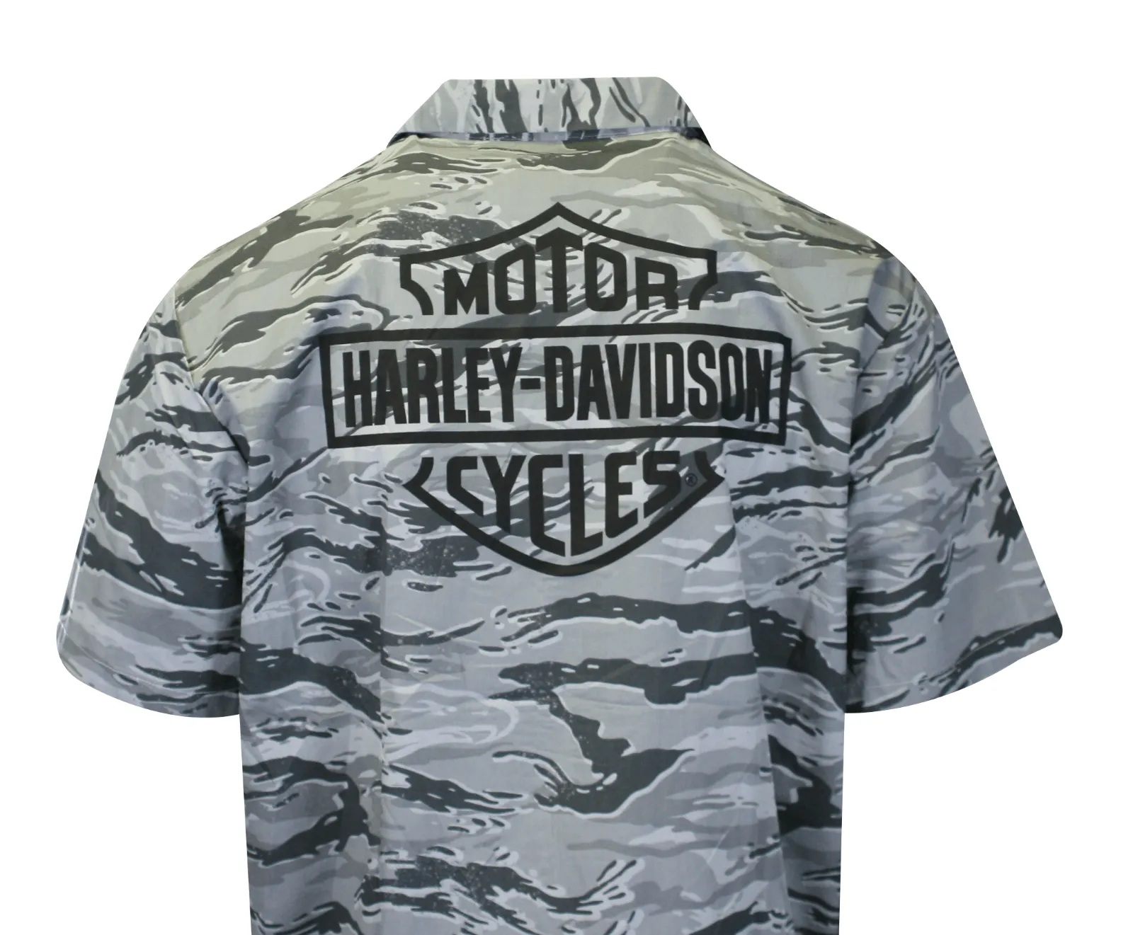 Branded  Men's Grey Bar & Shield Camo Shirt Allover Custom Print (S62)