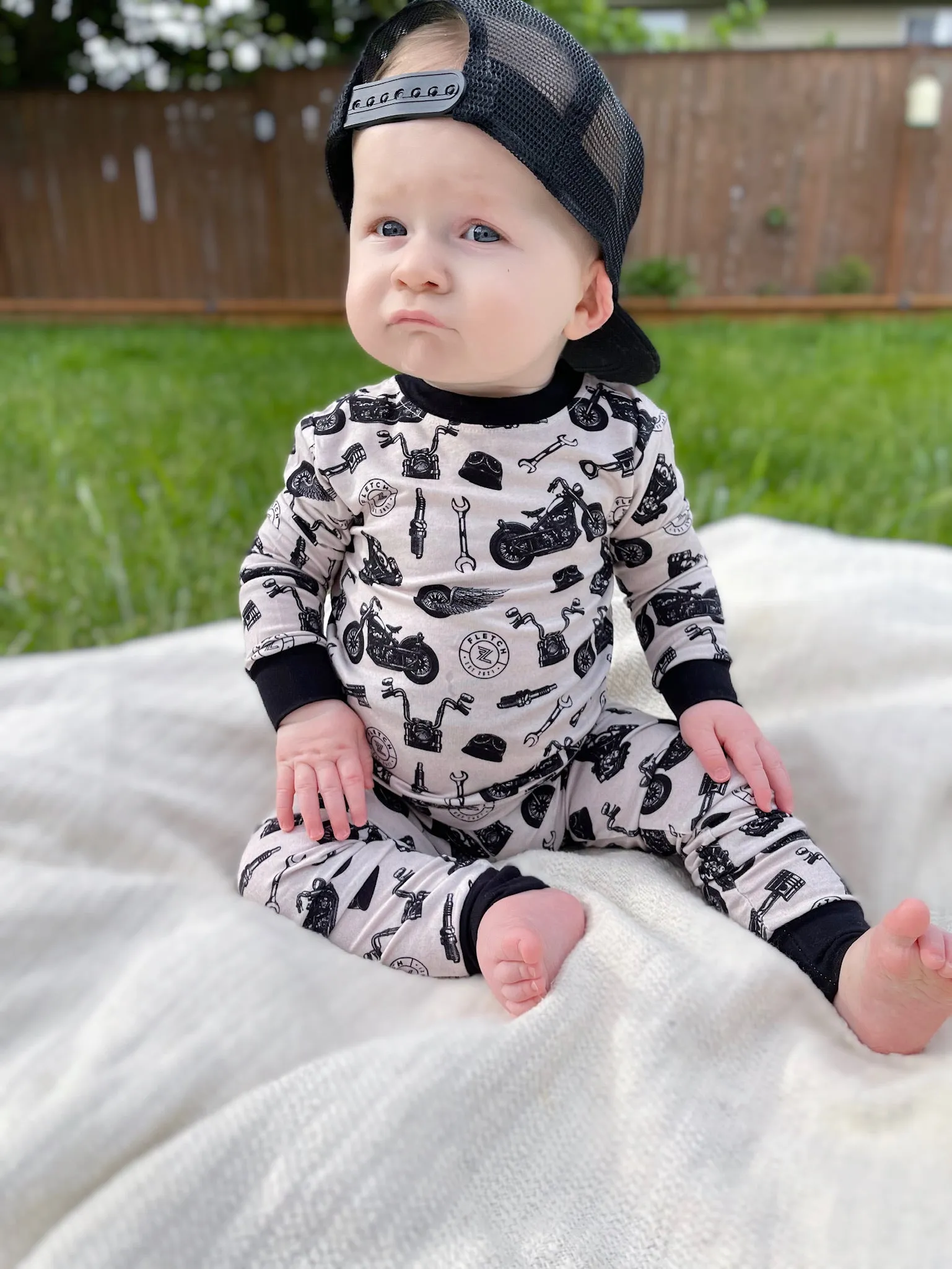 Burn Out 2 Piece Pajama Set: Core Collection