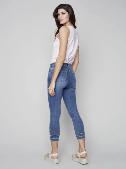 C.B 5147Z Frayed Hem Ankle Pant