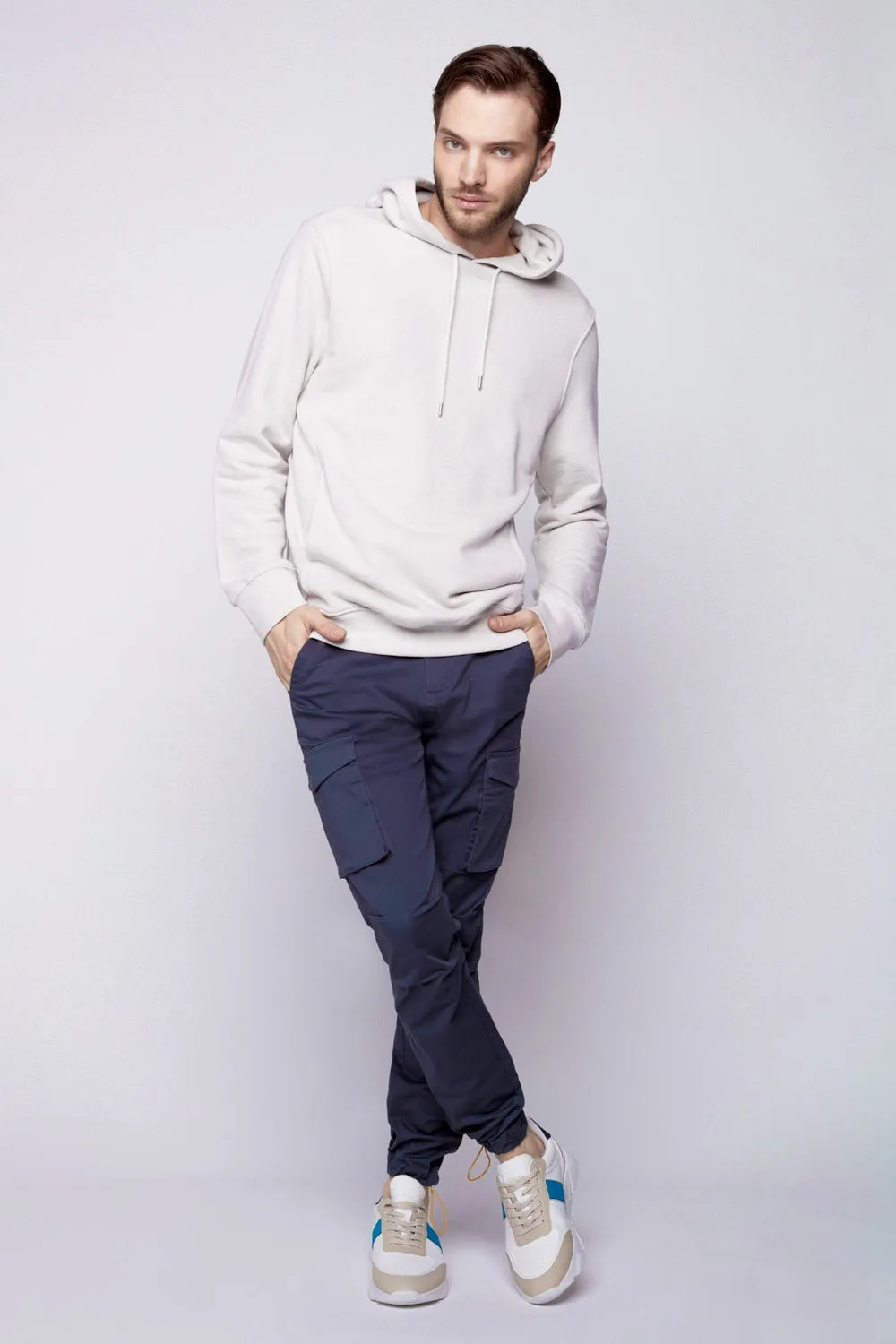 DEAN - Slim Fit Cargo Chinos (Convertible Joggers) -NAVY