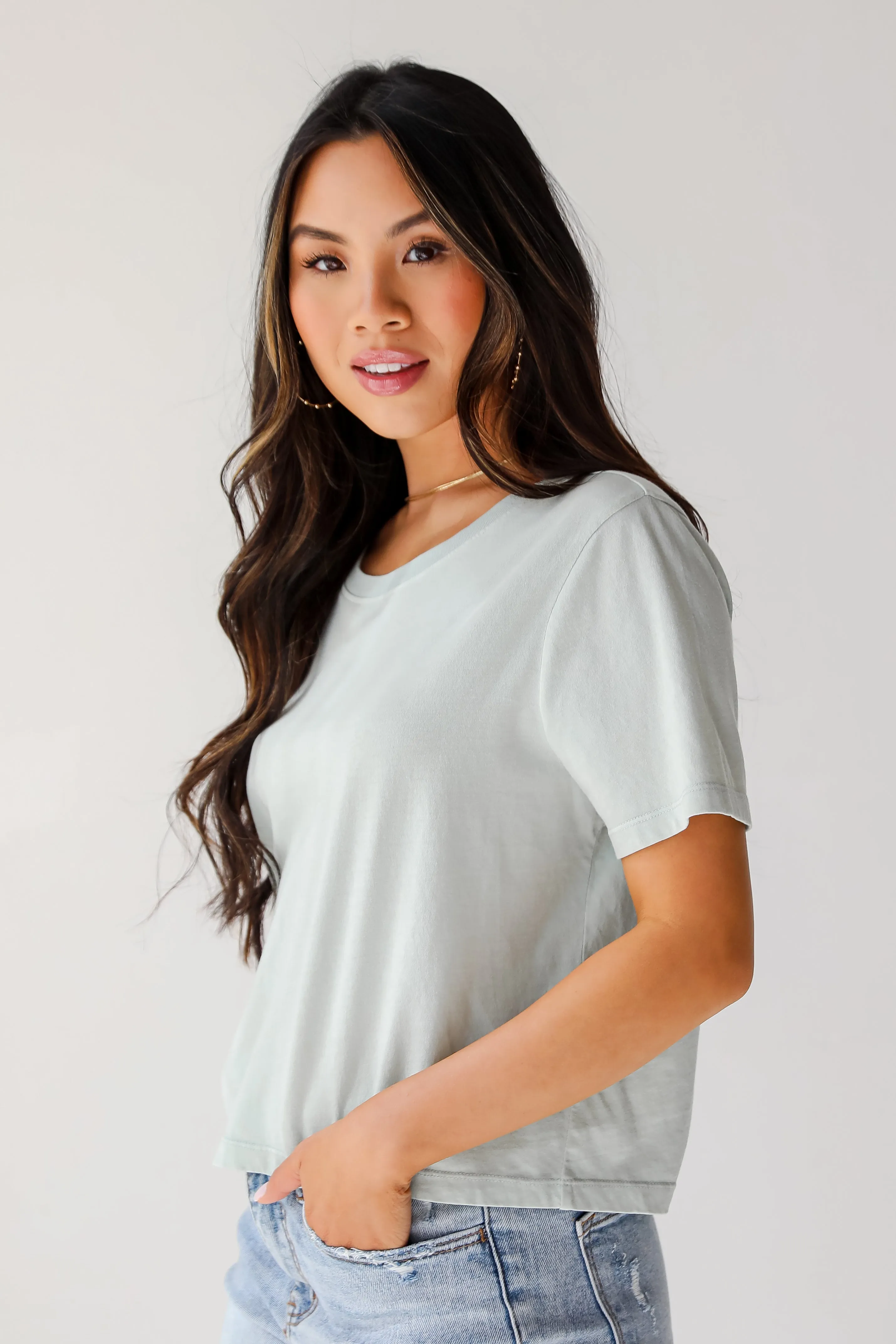 Ellie Everyday Cropped Tee - DU DEAL
