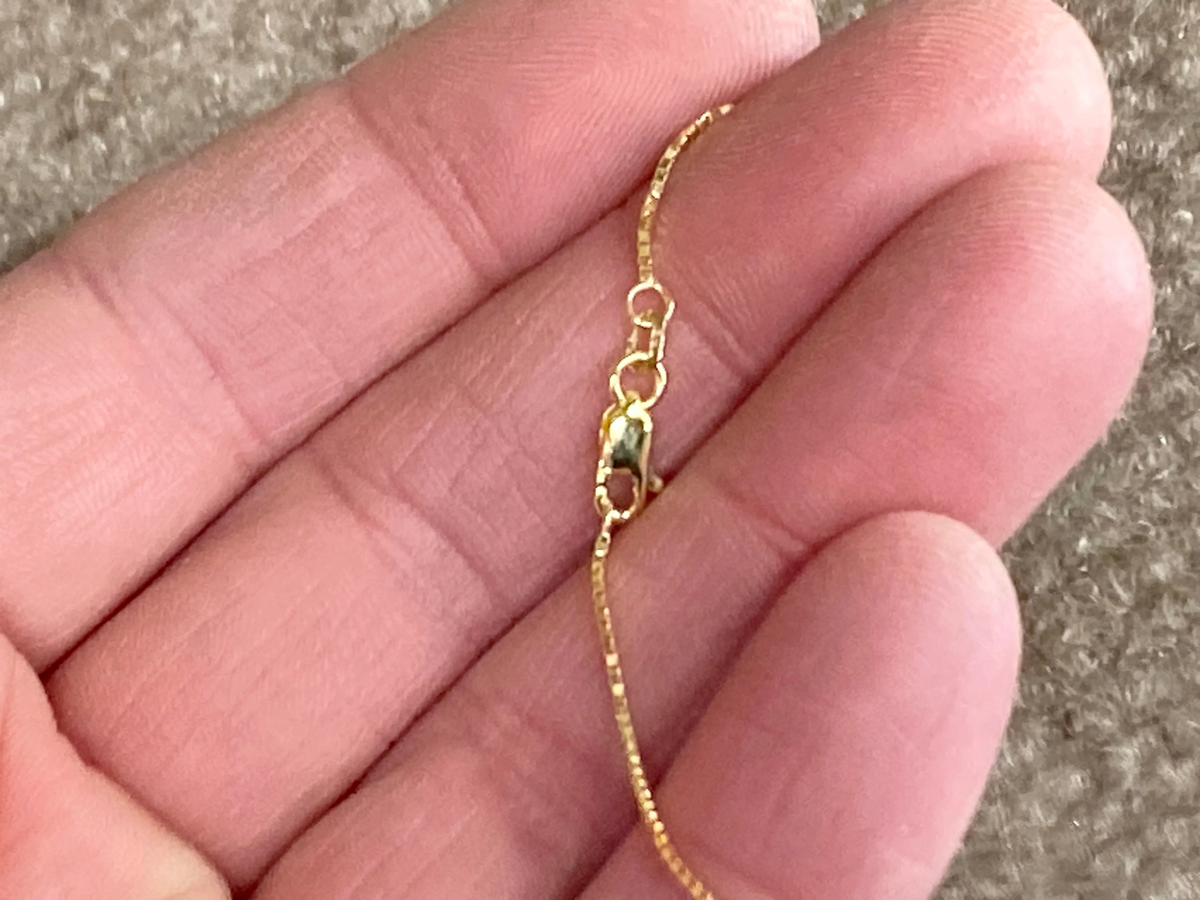 Gold Cross And Box Link Chain