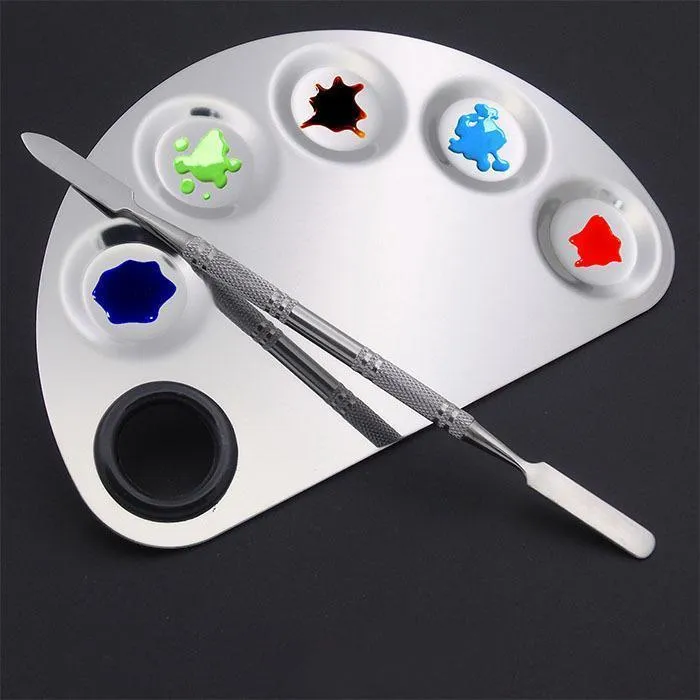 Mixing Palette Stainless Steel For Nail Art Colours Mixing Tool