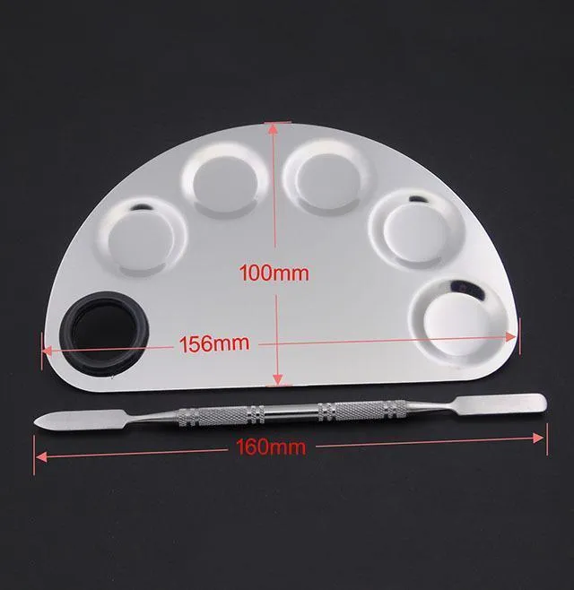 Mixing Palette Stainless Steel For Nail Art Colours Mixing Tool