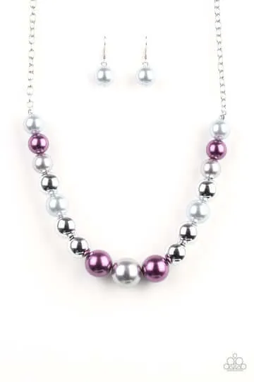 Paparazzi Accessories - Take Note #N761 Peg - Purple Necklace