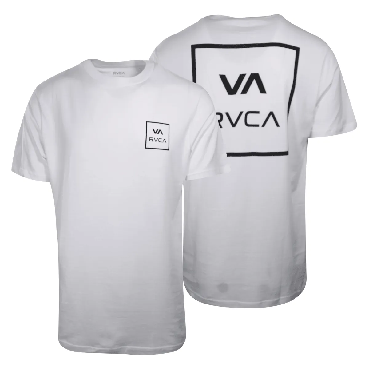 RVCA Men's White VA Box Regular Fit S/S T-Shirt (S02)