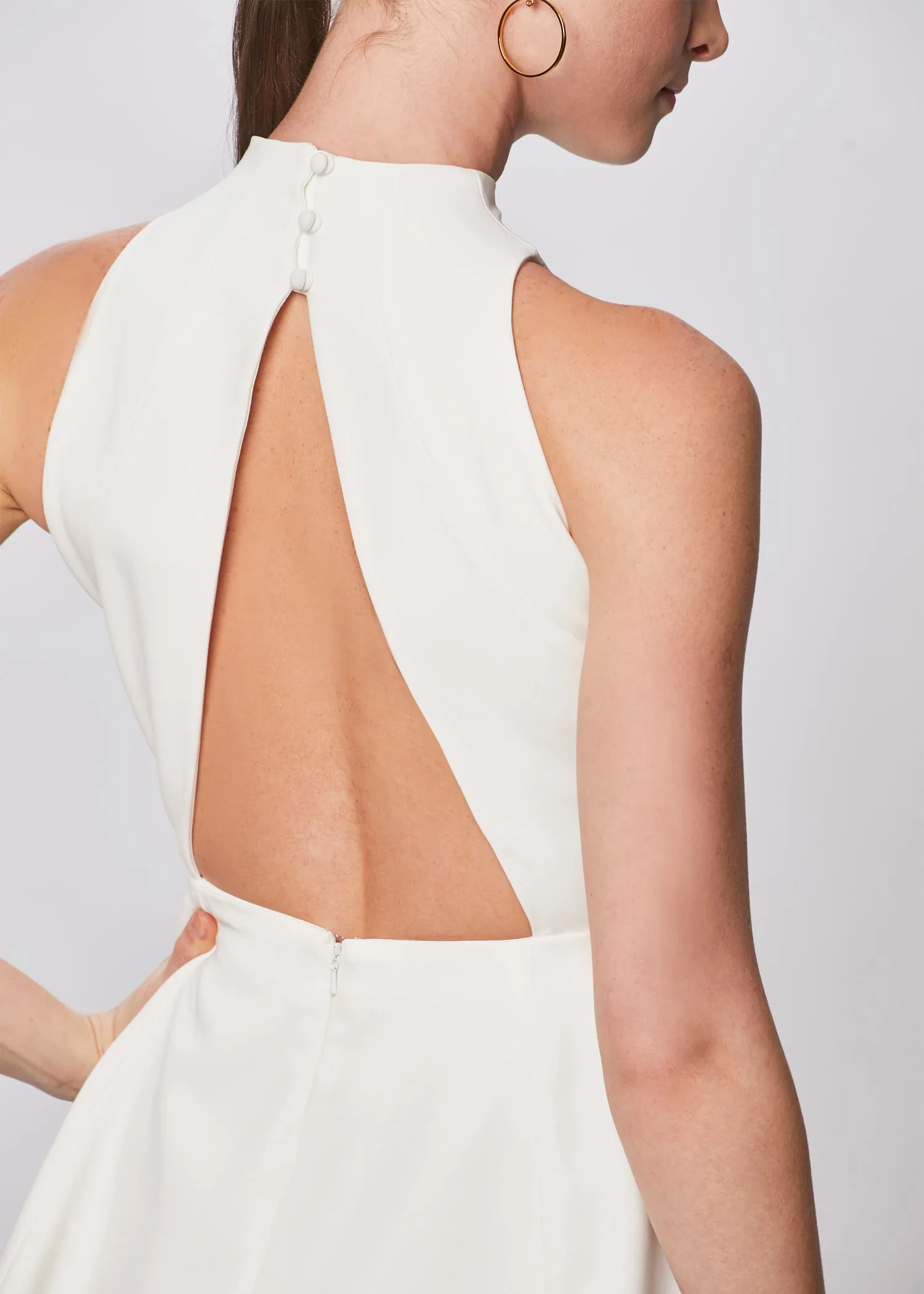 White & Yellow Ivy Colour Block Mini Dress